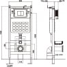 Mexen Tex Air Slim Pneumatic Concealed WC Frame - 61100A