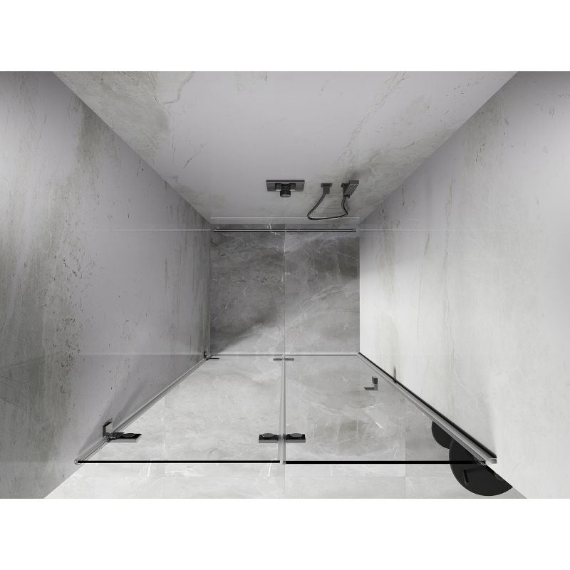 Mexen Lunar-F shower doors foldable left 85 cm, transparent, chrome - 836-085-000-01-00-L