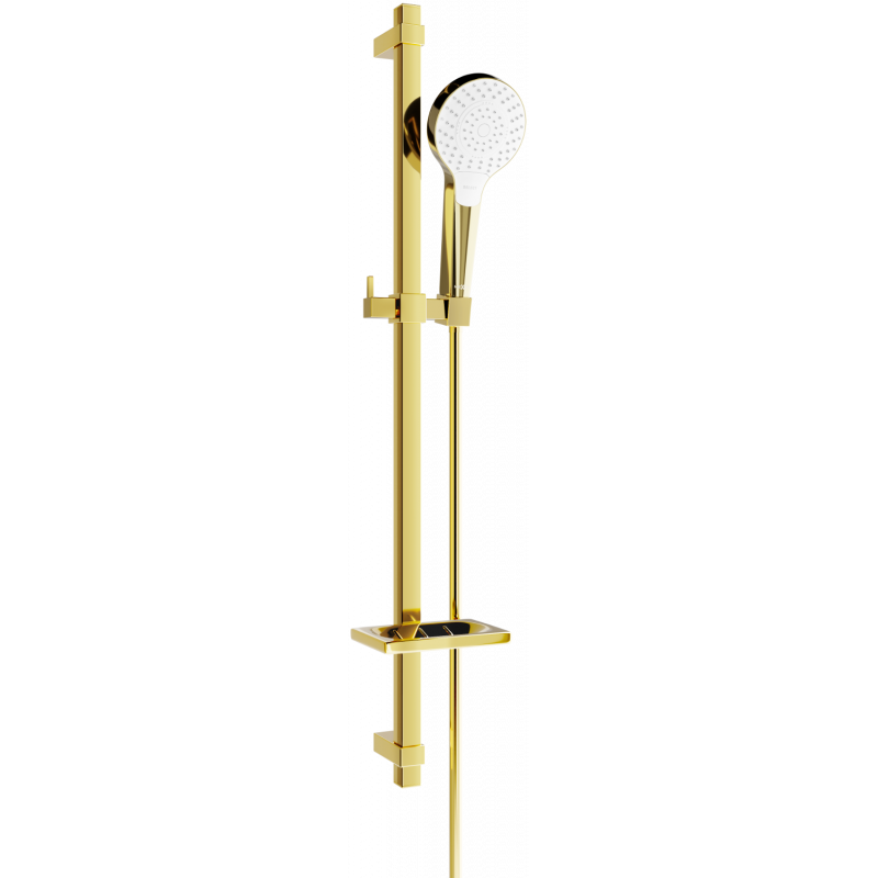 Mexen DQ05 sliding shower set, gold - 785054581-50