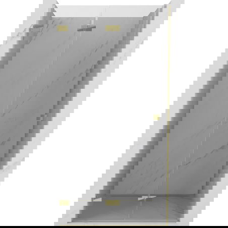 Mexen Lunar-F folding shower door left 70 cm, transparent, gold - 836-070-000-50-00-L