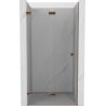 Mexen Lunar-F 60 cm Left Folding Shower Door, Transparent, Rose Gold - 836-060-000-60-00-L