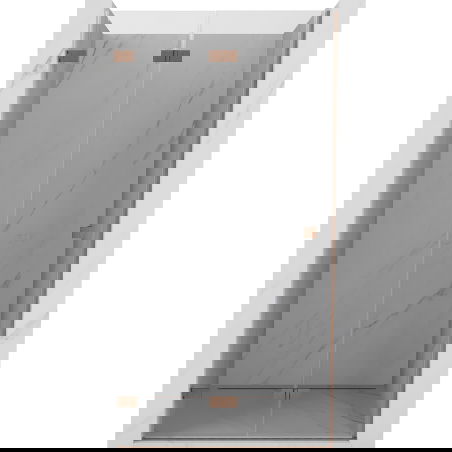 Mexen Lunar-F folding shower door left 60 cm, transparent, brushed copper - 836-060-000-65-00-L