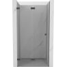 Mexen Lunar-F left folding shower door 60 cm, transparent, brushed gun gray - 836-060-000-66-00-L