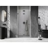 Mexen Lunar-F left hinged shower door 85 cm, transparent, gun gray brushed - 836-085-000-66-00-L