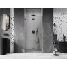 Mexen Lunar-F left hinged shower door 85 cm, transparent, gun gray brushed - 836-085-000-66-00-L