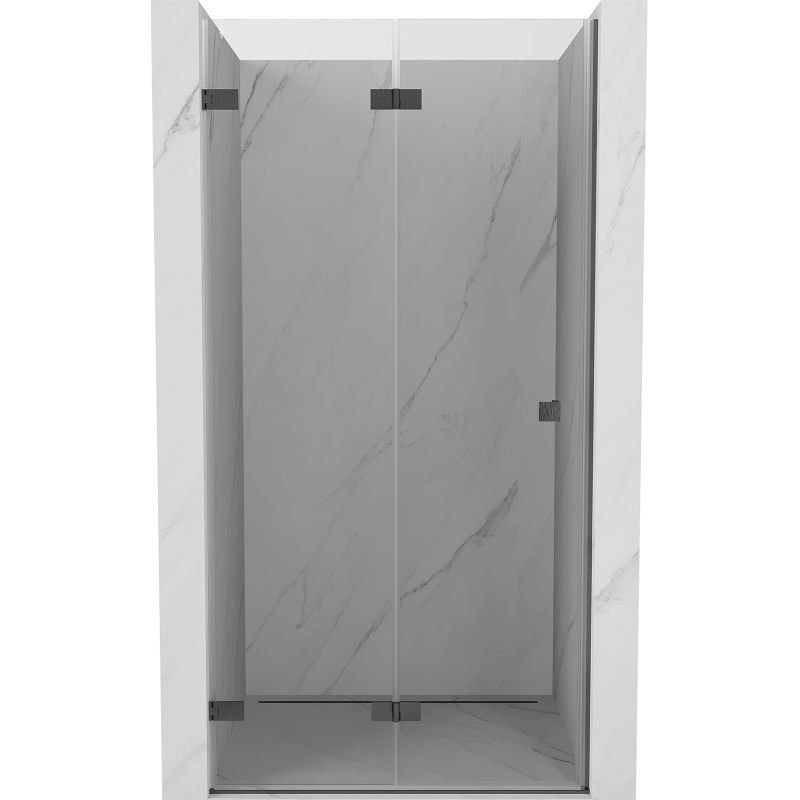 Mexen Lunar-F folding shower door left 85 cm, transparent, gun gray brushed - 836-085-000-66-00-L