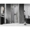 Mexen Lunar-F left hinged shower door 85 cm, transparent, gun gray brushed - 836-085-000-66-00-L