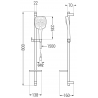 Mexen DQ17 adjustable shower set, black - 785174581-70