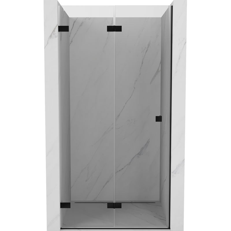 Mexen Lunar-F folding shower door left 70 cm, transparent, black - 836-070-000-70-00-L