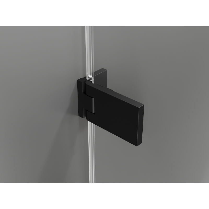 Mexen Lunar-F folding shower door left 70 cm, transparent, black - 836-070-000-70-00-L