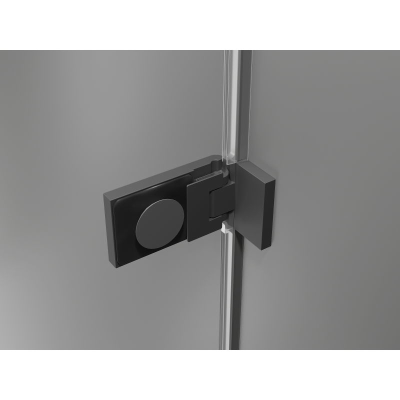 Mexen Lunar-F folding shower door left 65 cm, transparent, gun metal - 836-065-000-95-00-L