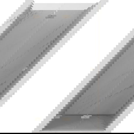 Mexen Lunar-F foldable shower door left 85 cm, transparent, brushed nickel - 836-085-000-97-00-L