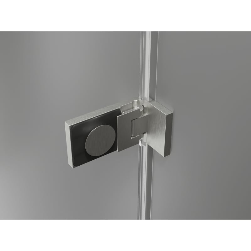 Mexen Lunar-F folding shower door left 85 cm, transparent, brushed nickel - 836-085-000-97-00-L
