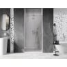 Mexen Lunar-F folding shower door left 90 cm, transparent, brushed nickel - 836-090-000-97-00-L