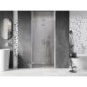 Mexen Lunar-F folding shower door left 95 cm, transparent, brushed nickel - 836-095-000-97-00-L