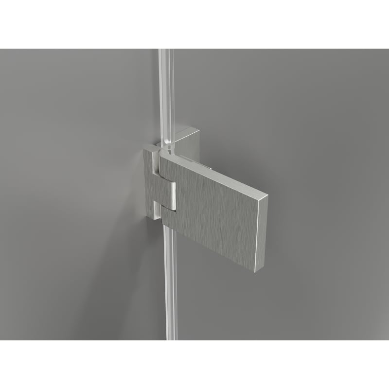 Mexen Lunar-F folding shower door left 95 cm, transparent, brushed nickel - 836-095-000-97-00-L