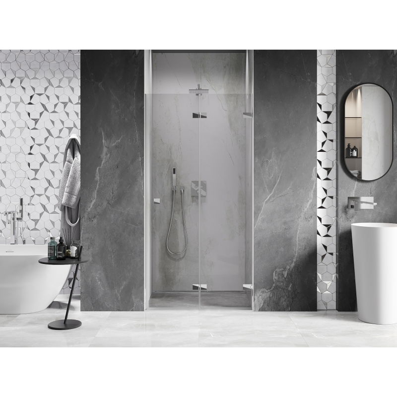 Mexen Lunar-F Right Folding Shower Door 60 cm, Transparent, Chrome - 836-060-000-01-00-P
