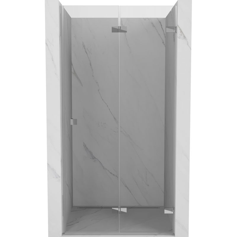 Mexen Lunar-F 90 cm Right Folding Shower Door, Transparent, Chrome - 836-090-000-01-00-P