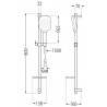 Mexen DQ22 sliding shower set, Chrome - 785224581-00