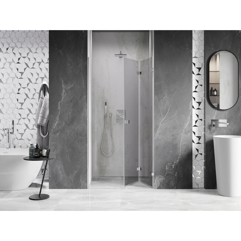 Mexen Lunar-F folding shower door right 95 cm, transparent, chrome - 836-095-000-01-00-P