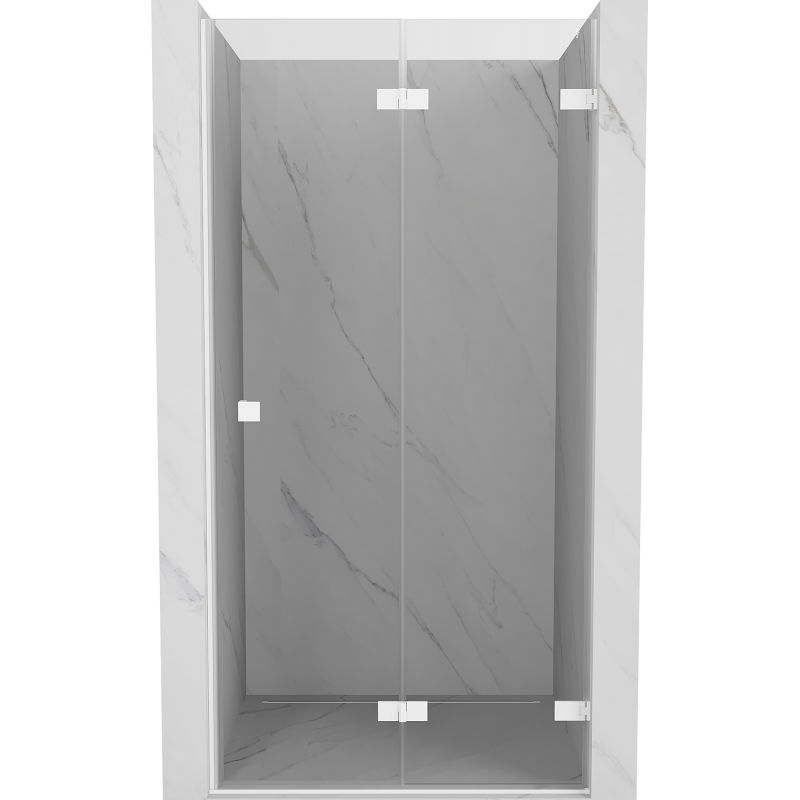 Mexen Lunar-F foldable shower door right 80 cm, transparent, white - 836-080-000-20-00-P