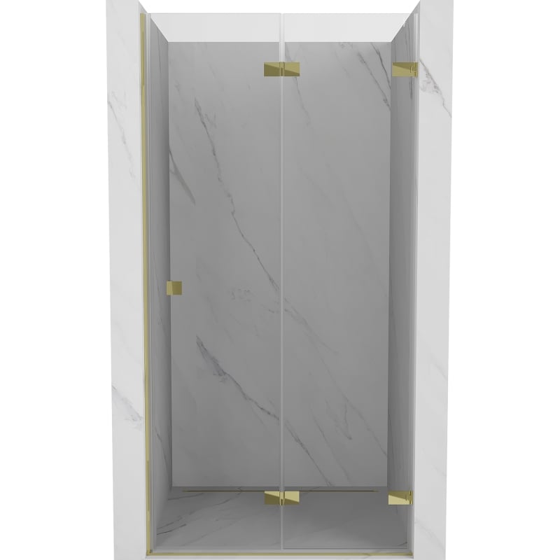 Mexen Lunar-F folding shower door right 90 cm, transparent, gold - 836-090-000-50-00-P