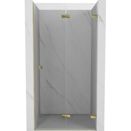 Mexen Lunar-F folding shower door right 90 cm, transparent, gold - 836-090-000-50-00-P