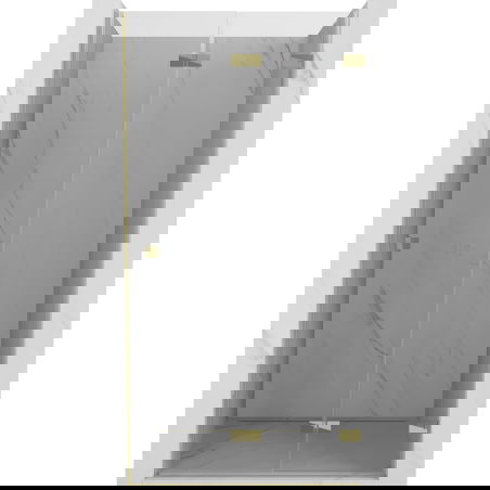 Mexen Lunar-F foldable shower door right 100 cm, transparent, gold - 836-100-000-50-00-P