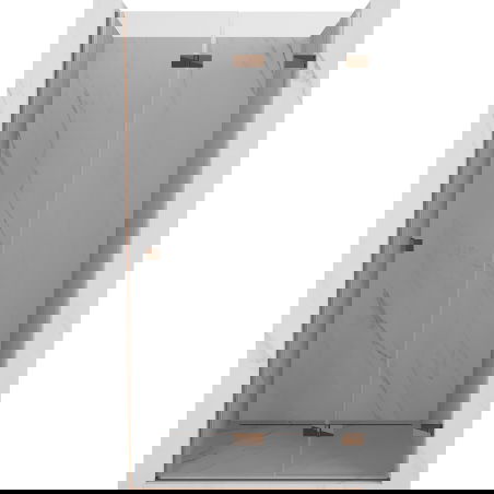 Mexen Lunar-F foldable shower door right 65 cm, transparent, rose gold - 836-065-000-60-00-P