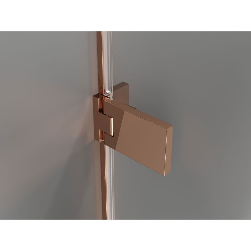 Mexen Lunar-F Right Folding Shower Door 80 cm, Transparent, Pink Gold - 836-080-000-60-00-P