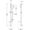 Mexen DQ33 sliding shower set, Chrome - 785334581-00
