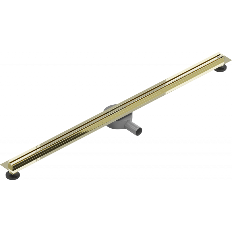 Mexen Flat 360° Slim rotary linear drain 130 cm, gold - 1541130