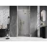Mexen Lunar L shower door hinged right 110 cm, transparent, brushed gold - 834L-110-000-55-00-P