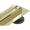 Mexen Flat 360° Slim rotating linear drain 150 cm, gold - 1541150