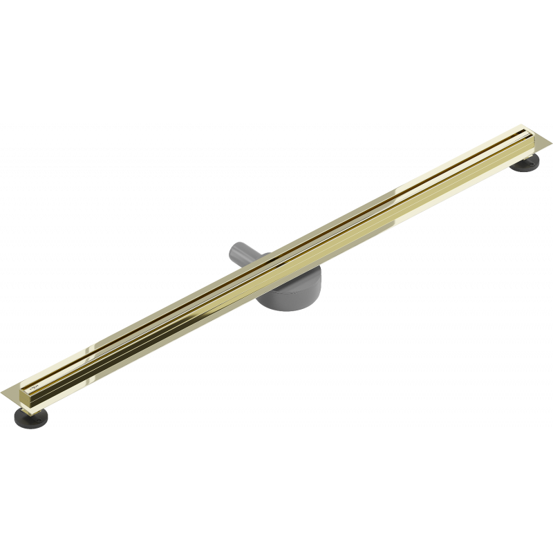 Mexen Flat 360° Slim rotary linear drain 160 cm, gold - 1541160