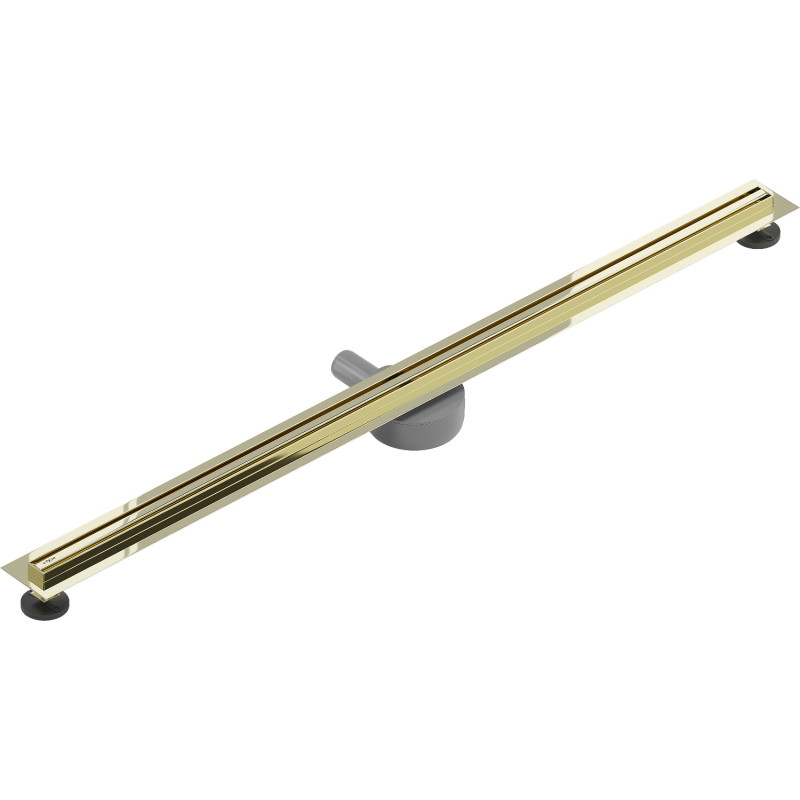 Mexen Flat 360° Slim rotating linear drain 160 cm, gold - 1541160