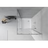 Mexen Rio square shower cubicle 70 x 70 cm, Transparent, Chrome + shower tray Rio, White - 860-070-070-01-00-4510
