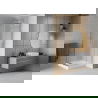 Mexen Rio square shower cubicle 80 x 80 cm, Frosted, Chrome + shower tray Rio, White - 860-080-080-01-30-4510