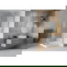 Mexen Rio square shower cubicle 80 x 80 cm, Frosted, Chrome + shower tray Rio, White - 860-080-080-01-30-4510