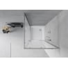 Mexen Rio square shower cabin 80 x 80 cm, frost, chrome + Rio shower tray, white - 860-080-080-01-30-4510
