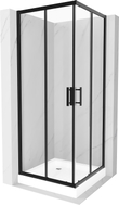 Mexen Rio square shower cabin 70 x 70 cm, transparent, black + tray, white - 860-070-070-70-00-4510