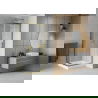 Mexen Rio square shower cubicle 70 x 70 cm, Transparent, Gold + shower tray Rio, White - 860-070-070-50-00-4510
