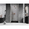 Mexen Lunar L right-hinged shower door 105 cm, transparent, rose gold - 834L-105-000-60-00-P