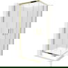 Mexen Rio square shower cubicle 70 x 70 cm, Frosted, Gold + shower tray Rio, White - 860-070-070-50-30-4510