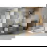 Mexen Rio square shower cubicle 70 x 70 cm, Frosted, Gold + shower tray Rio, White - 860-070-070-50-30-4510