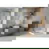 Mexen Rio square shower cubicle 70 x 70 cm, Frosted, Gold + shower tray Rio, White - 860-070-070-50-30-4510