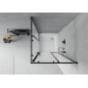 Mexen Rio square shower cabin 70 x 70 cm, frost, black + Rio tray, white - 860-070-070-70-30-4510
