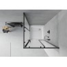 Mexen Rio square shower cabin 70 x 70 cm, frost, black + tray, white - 860-070-070-70-30-4510