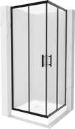 Mexen Rio square shower cabin 70 x 70 cm, frost, black + tray, white - 860-070-070-70-30-4510