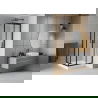 Mexen Rio square shower cubicle 70 x 70 cm, Frosted, Black + shower tray Rio, White - 860-070-070-70-30-4510